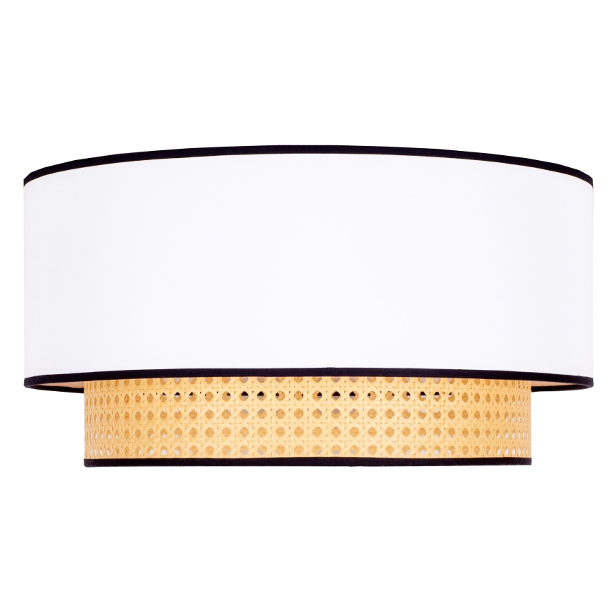Duolla - Φωτιστικό οροφής BOHO 1xE27/15W/230V διάμετρος 45 cm λευκό/rattan