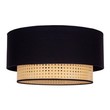Duolla - Φωτιστικό οροφής BOHO 1xE27/15W/230V διάμετρος 45 cm μαύρο/rattan