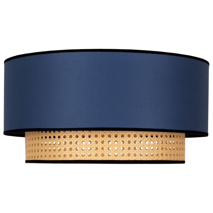 Duolla - Φωτιστικό οροφής BOHO 1xE27/15W/230V διάμετρος 45 cm μπλε/rattan
