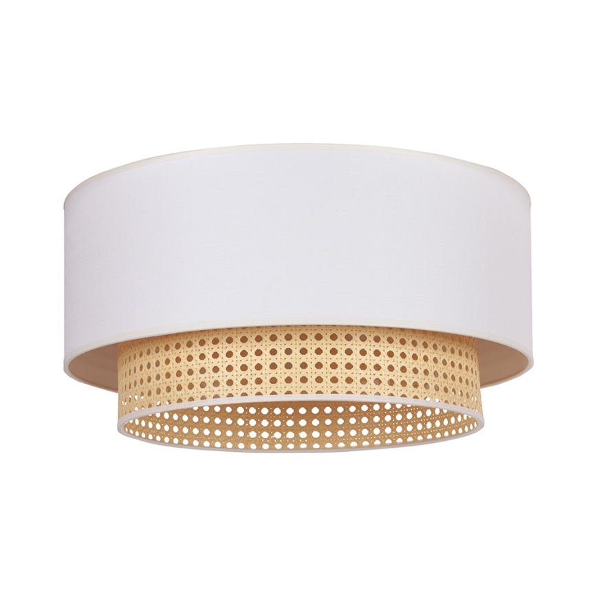 Duolla - Φωτιστικό οροφής BOHO 3xE27/15W/230V διάμετρος 60 cm κρεμώδης/καλάμι rattan