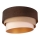 Duolla - Φωτιστικό οροφής DEVON 1xE27/40W/230V διάμετρος 45 cm καφέ/μπεζ