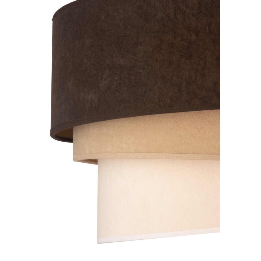 Duolla - Φωτιστικό οροφής DEVON 1xE27/40W/230V διάμετρος 45 cm καφέ/μπεζ