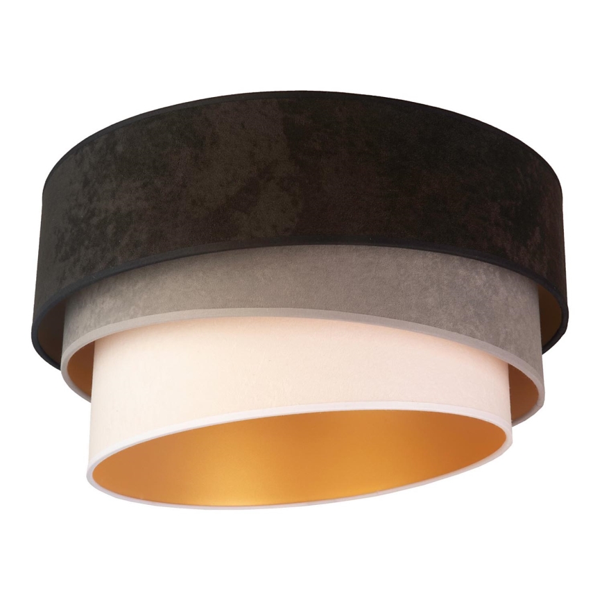 Duolla - Φωτιστικό οροφής DEVON 1xE27/40W/230V διάμετρος 45 cm μαύρο/γκρι/μπεζ