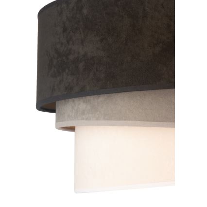 Duolla - Φωτιστικό οροφής DEVON 1xE27/40W/230V διάμετρος 45 cm μαύρο/γκρι/μπεζ