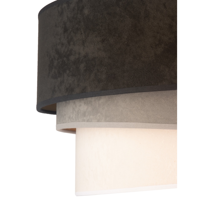 Duolla - Φωτιστικό οροφής DEVON 1xE27/40W/230V διάμετρος 45 cm μαύρο/γκρι/μπεζ