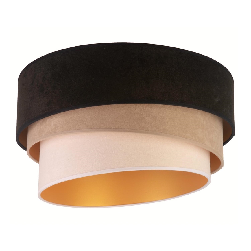 Duolla - Φωτιστικό οροφής DEVON 1xE27/40W/230V διάμετρος 45 cm μαύρο/μπεζ