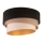 Duolla - Φωτιστικό οροφής DEVON 1xE27/40W/230V διάμετρος 45 cm μαύρο/μπεζ