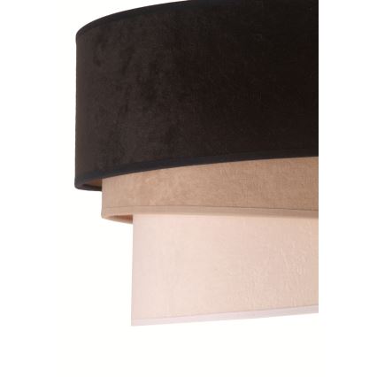Duolla - Φωτιστικό οροφής DEVON 1xE27/40W/230V διάμετρος 45 cm μαύρο/μπεζ