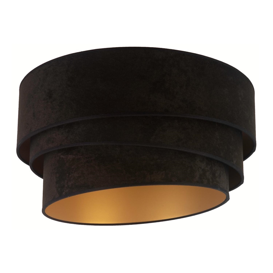 Duolla - Φωτιστικό οροφής DEVON 1xE27/40W/230V διάμετρος 45 cm μαύρο/χρυσό