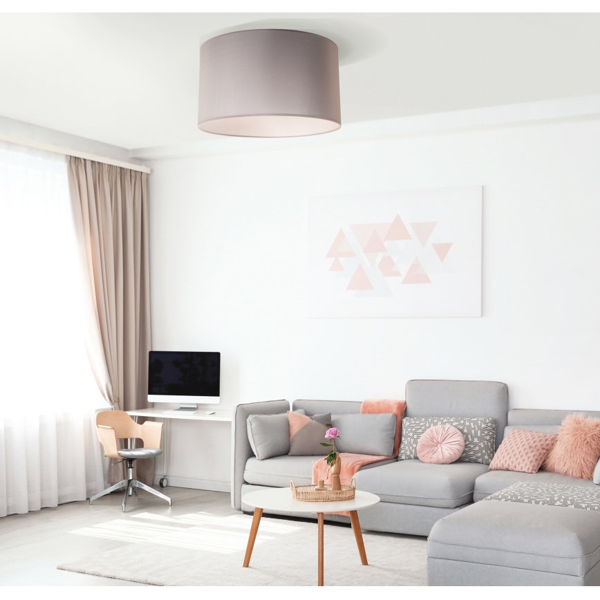 Duolla - Φωτιστικό οροφής DORSET 1xE27/40W/230V διάμετρος 45 cm γκρι