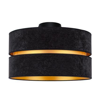 Duolla - Φωτιστικό οροφής DUO 1xE27/40W/230V διάμετρος 40 cm μαύρο/χρυσό