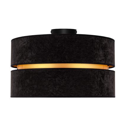 Duolla - Φωτιστικό οροφής DUO 1xE27/40W/230V διάμετρος 40 cm μαύρο/χρυσό
