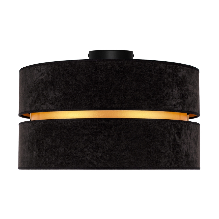Duolla - Φωτιστικό οροφής DUO 1xE27/40W/230V διάμετρος 40 cm μαύρο/χρυσό