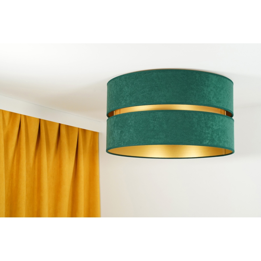 Duolla - Φωτιστικό οροφής DUO 1xE27/40W/230V διάμετρος 40 cm πράσινο/χρυσό