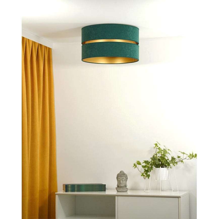 Duolla - Φωτιστικό οροφής DUO 1xE27/40W/230V διάμετρος 40 cm πράσινο/χρυσό