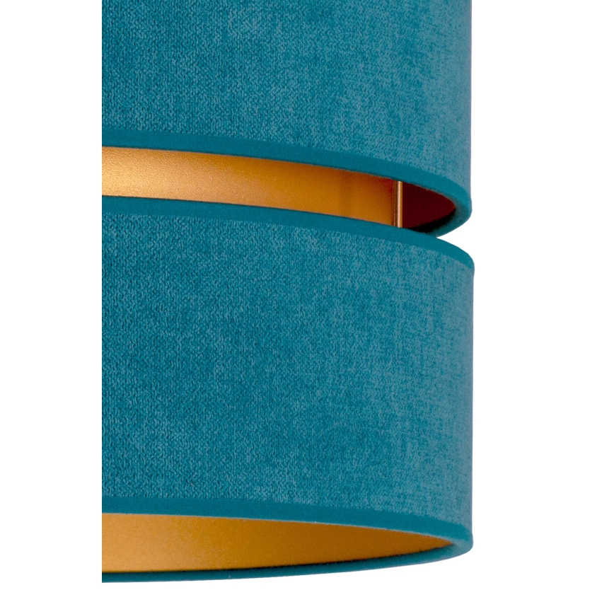 Duolla - Φωτιστικό οροφής DUO 1xE27/40W/230V διάμετρος 40 cm τουρκουάζ/χρυσό