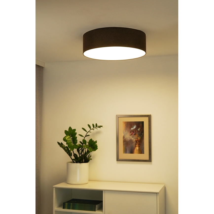 Duolla - Φωτιστικό οροφής LED CORTINA LED/26W/230V διάμετρος 30 cm 4000K καφέ