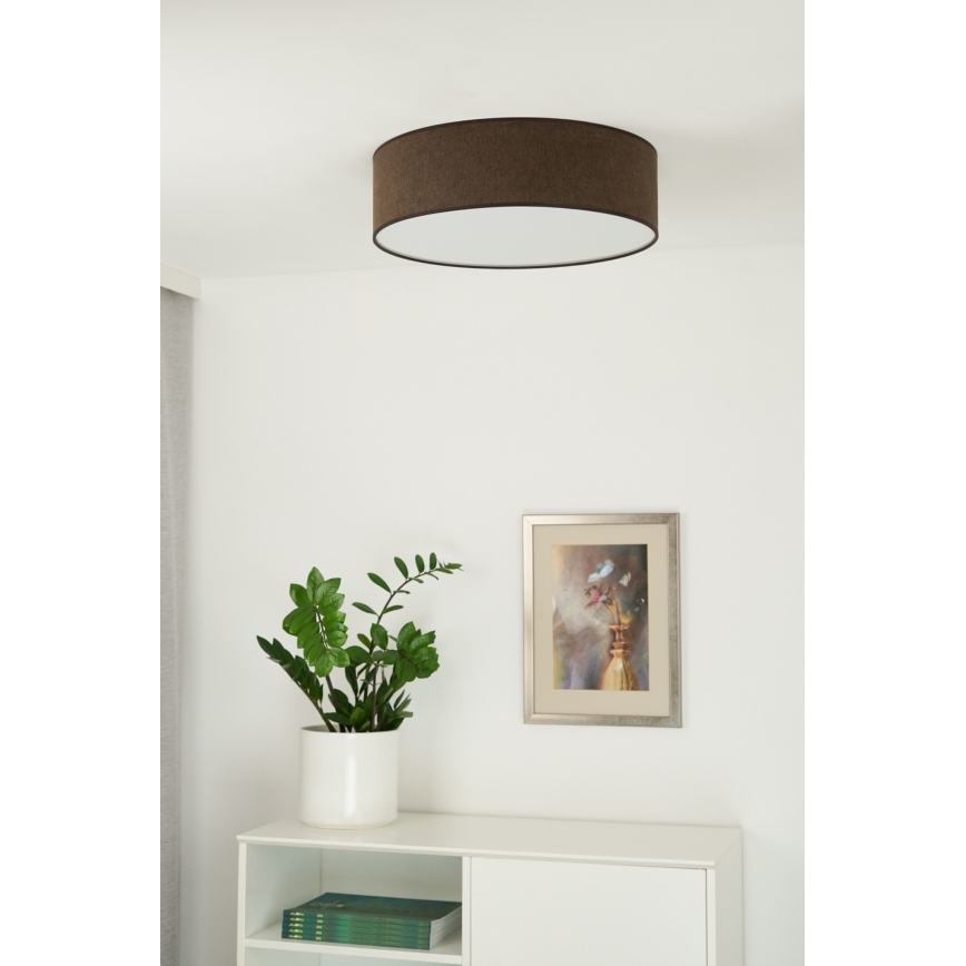 Duolla - Φωτιστικό οροφής LED CORTINA LED/26W/230V διάμετρος 30 cm 4000K καφέ