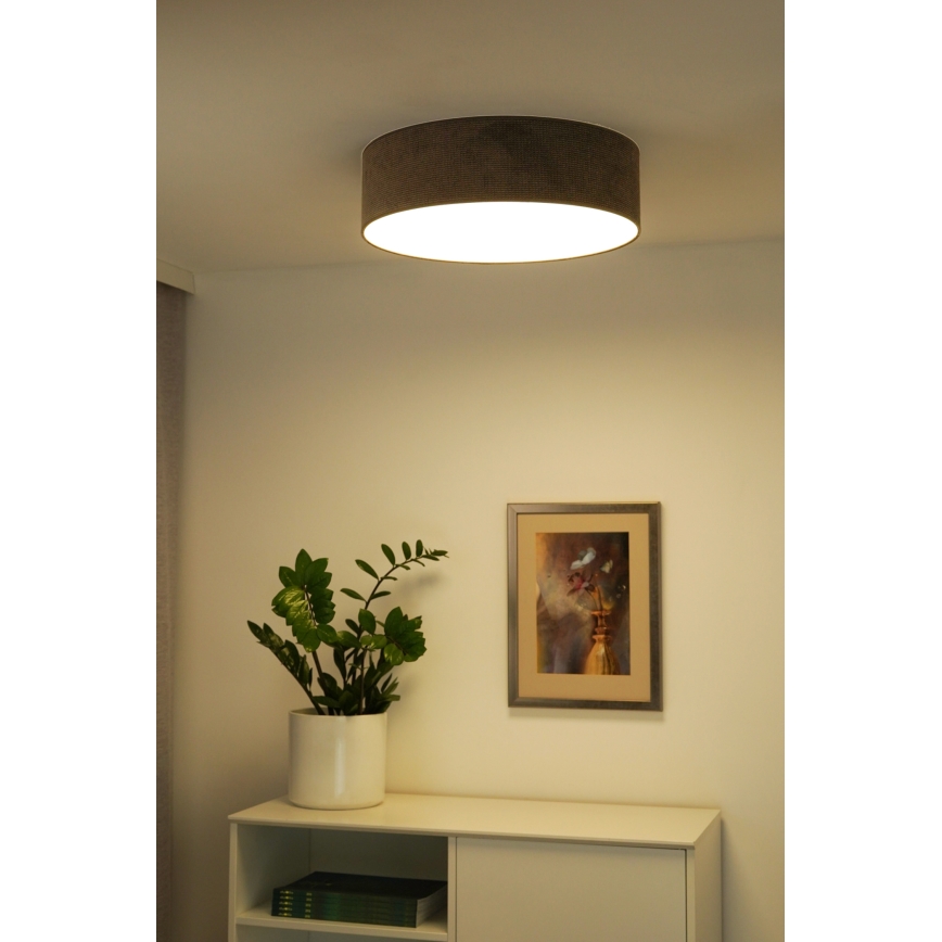 Duolla - Φωτιστικό οροφής LED CORTINA LED/26W/230V διάμετρος 30 cm 4000K καφέ