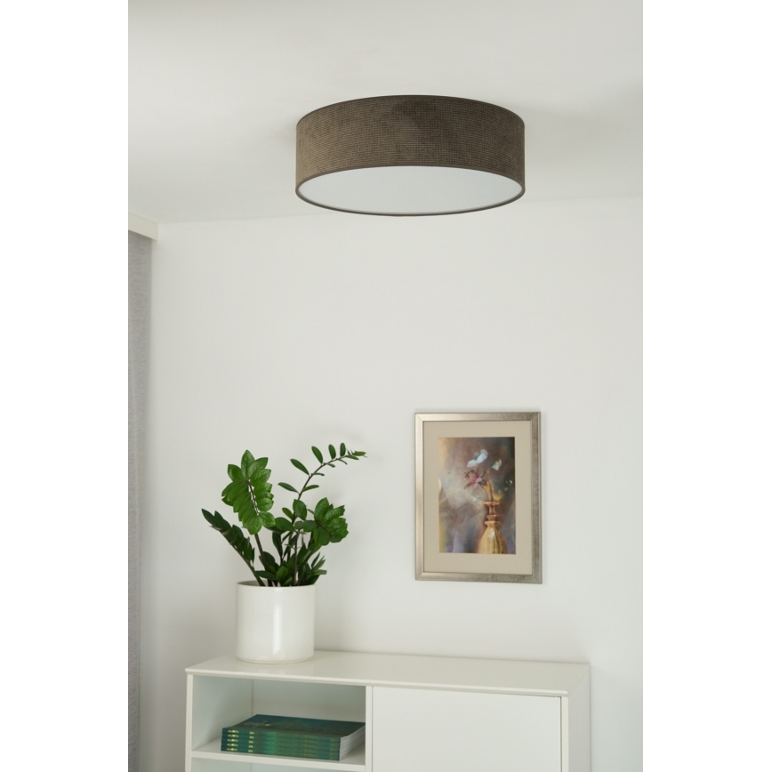 Duolla - Φωτιστικό οροφής LED CORTINA LED/26W/230V διάμετρος 30 cm 4000K καφέ