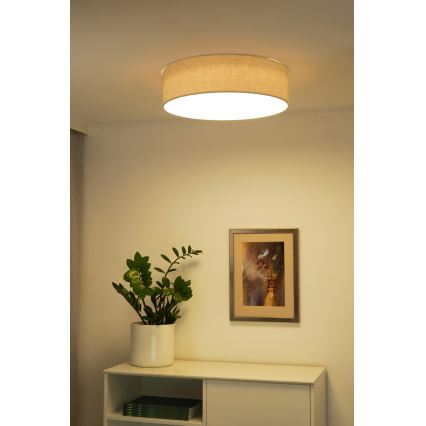 Duolla - Φωτιστικό οροφής LED CORTINA LED/26W/230V διάμετρος 30 cm 4000K κρεμ