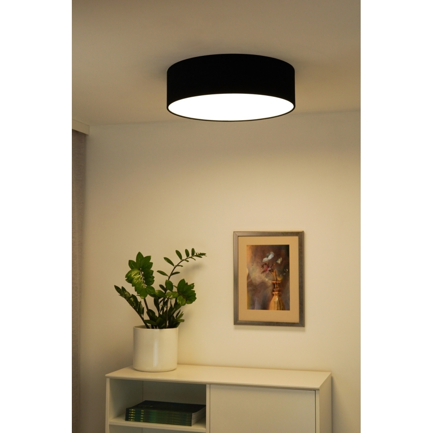 Duolla - Φωτιστικό οροφής LED CORTINA LED/26W/230V διάμετρος 30 cm 4000K μαύρο