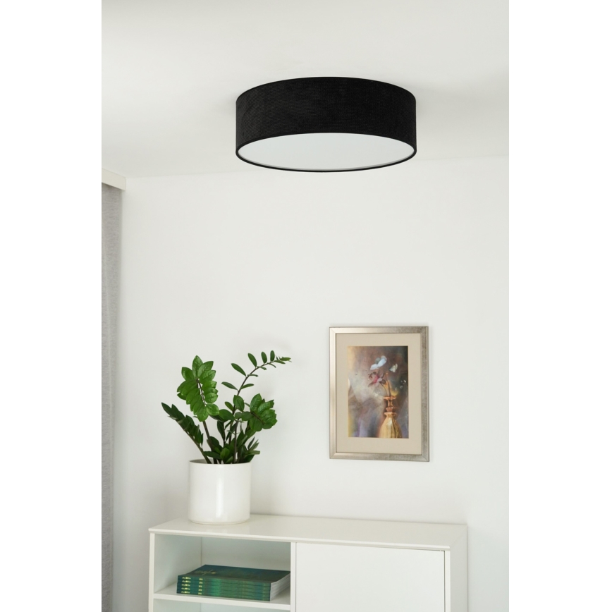 Duolla - Φωτιστικό οροφής LED CORTINA LED/26W/230V διάμετρος 30 cm 4000K μαύρο