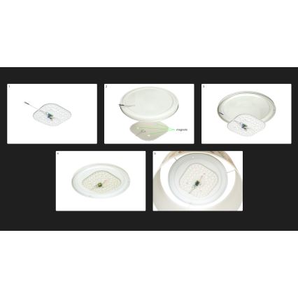 Duolla - Φωτιστικό οροφής LED CORTINA LED/26W/230V διάμετρος 30 cm 4000K τιρκουάζ