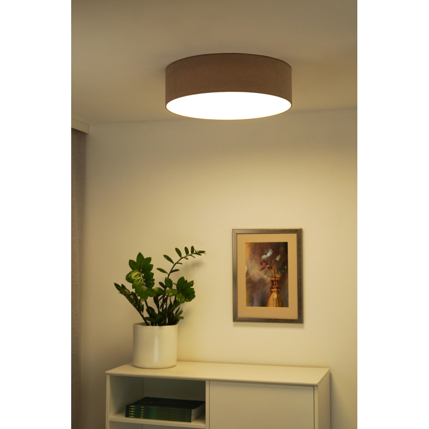 Duolla - Φωτιστικό οροφής LED CORTINA LED/26W/230V διάμετρος 45 cm 4000K καφέ