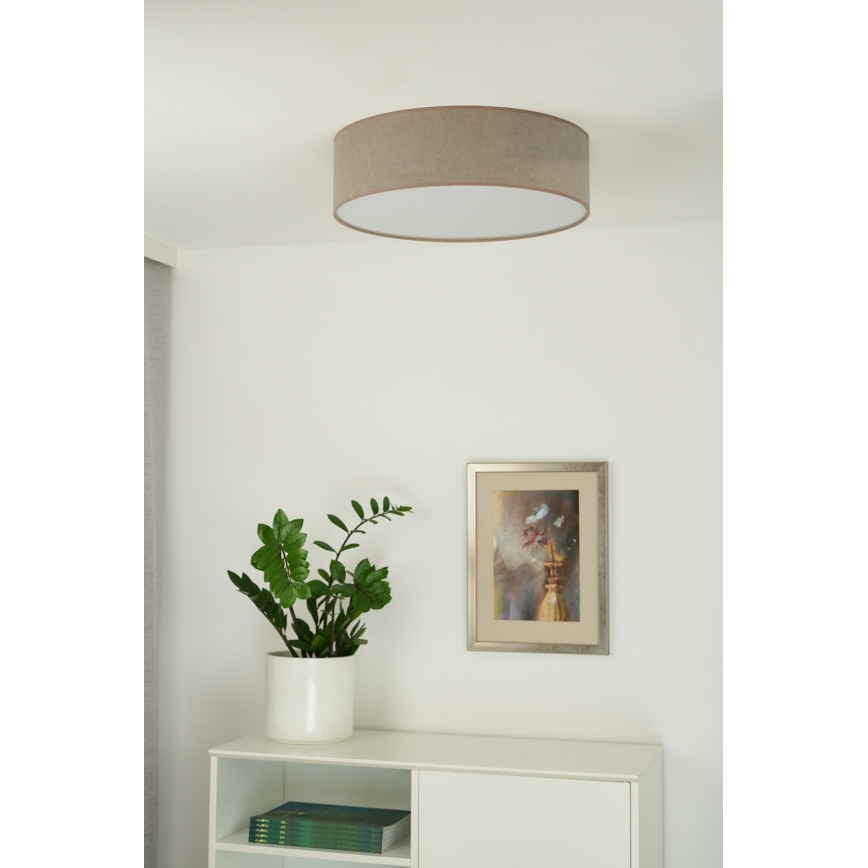 Duolla - Φωτιστικό οροφής LED CORTINA LED/26W/230V διάμετρος 45 cm 4000K καφέ
