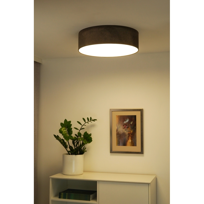 Duolla - Φωτιστικό οροφής LED CORTINA LED/26W/230V διάμετρος 45 cm 4000K καφέ