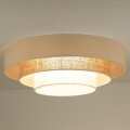 Duolla - Φωτιστικό οροφής LED LUNETA LED/26W/230V διάμετρος 60 cm 4000K rattan/μπεζ/καφέ