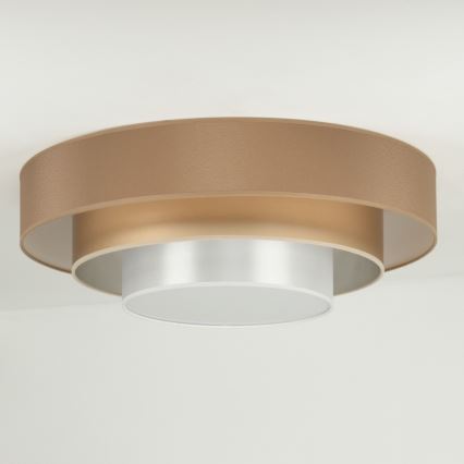 Duolla - Φωτιστικό οροφής LED LUNETA LED/26W/230V διάμετρος 60 cm 4000K καφέ/χρυσαφί/λευκό