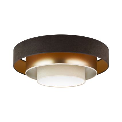 Duolla - Φωτιστικό οροφής LED LUNETA LED/26W/230V διάμετρος 60 cm 4000K καφέ/χρυσαφί/κρεμ