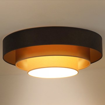 Duolla - Φωτιστικό οροφής LED LUNETA LED/26W/230V διάμετρος 60 cm 4000K καφέ/χρυσαφί/κρεμ
