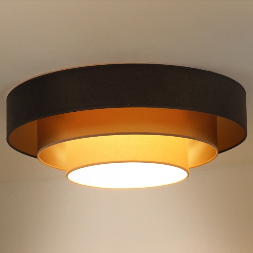 Duolla - Φωτιστικό οροφής LED LUNETA LED/26W/230V διάμετρος 60 cm 4000K καφέ/χρυσαφί/κρεμ