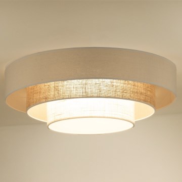 Duolla - Φωτιστικό οροφής LED LUNETA LED/26W/230V διάμετρος 60 cm 4000K κρεμ/καφέ