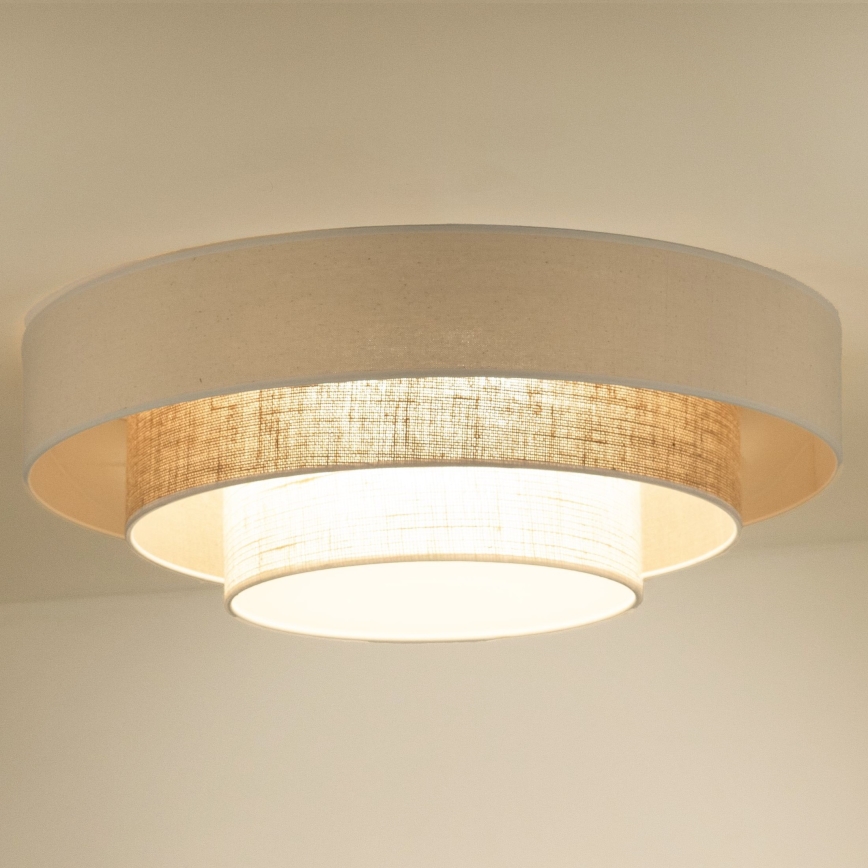 Duolla - Φωτιστικό οροφής LED LUNETA LED/26W/230V διάμετρος 60 cm 4000K κρεμ/καφέ