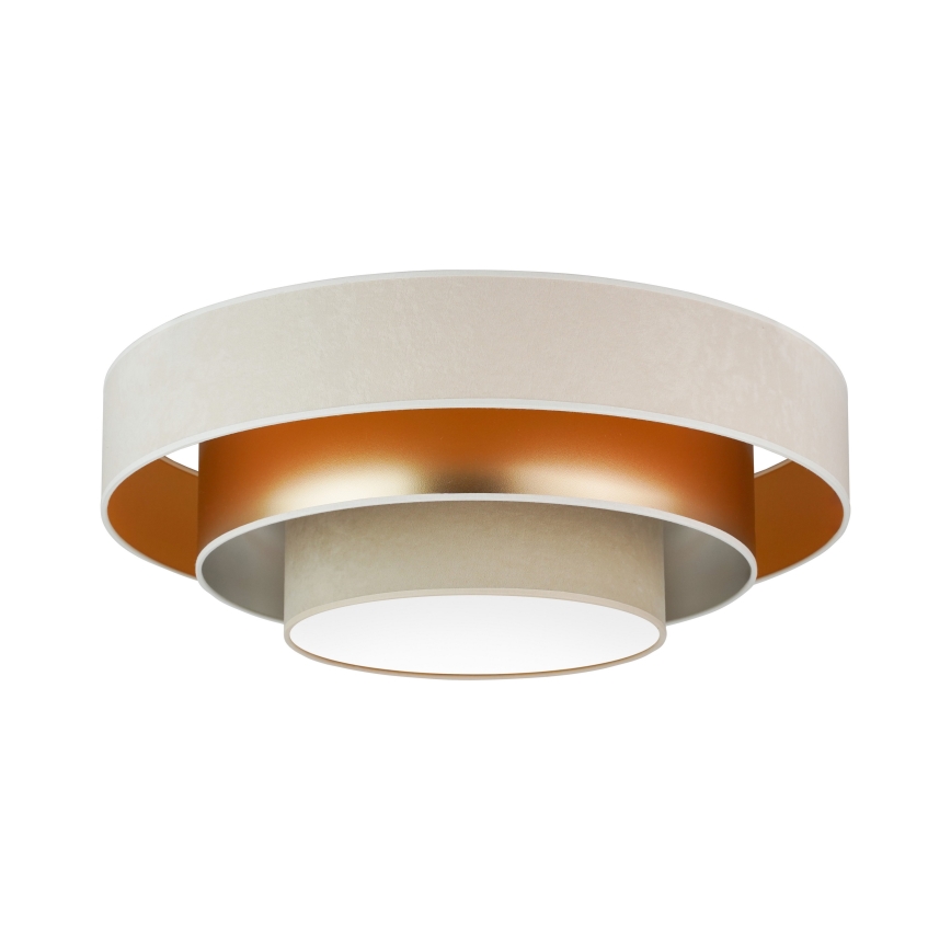 Duolla - Φωτιστικό οροφής LED LUNETA LED/26W/230V διάμετρος 60 cm 4000K κρεμ/χρυσαφί/μπεζ