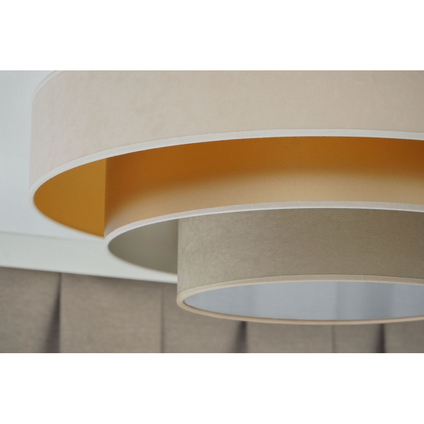 Duolla - Φωτιστικό οροφής LED LUNETA LED/26W/230V διάμετρος 60 cm 4000K κρεμ/χρυσαφί/μπεζ
