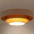 Duolla - Φωτιστικό οροφής LED LUNETA LED/26W/230V διάμετρος 60 cm 4000K κρεμ/χρυσαφί/μπεζ