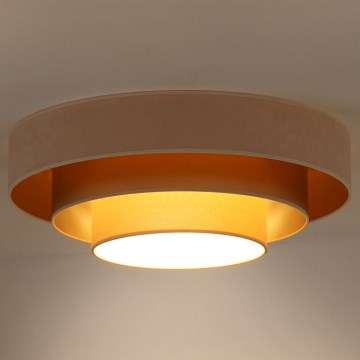 Duolla - Φωτιστικό οροφής LED LUNETA LED/26W/230V διάμετρος 60 cm 4000K κρεμ/χρυσαφί/μπεζ