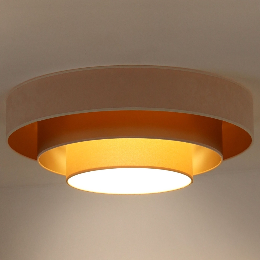 Duolla - Φωτιστικό οροφής LED LUNETA LED/26W/230V διάμετρος 60 cm 4000K κρεμ/χρυσαφί/μπεζ