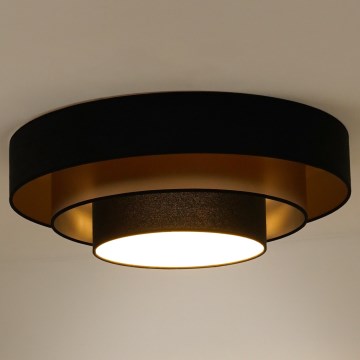 Duolla - Φωτιστικό οροφής LED LUNETA LED/26W/230V διάμετρος 60 cm 4000K μαύρο/χρυσαφί
