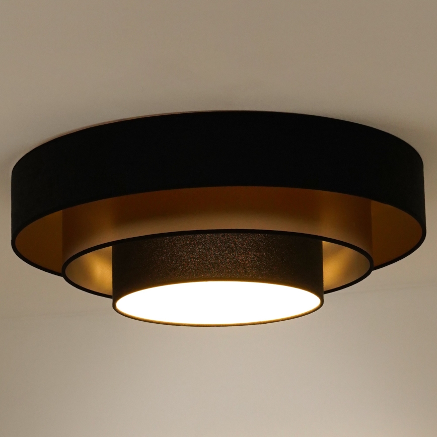 Duolla - Φωτιστικό οροφής LED LUNETA LED/26W/230V διάμετρος 60 cm 4000K μαύρο/χρυσαφί