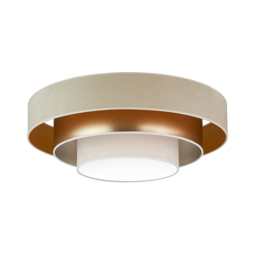 Duolla - Φωτιστικό οροφής LED LUNETA LED/26W/230V διάμετρος 60 cm 4000K μπεζ/χρυσαφί/κρεμ