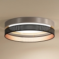 Duolla - Φωτιστικό οροφής LED ROLLER DUO SHINY LED/24W/230V διάμετρος 45 cm ασημί/μαύρο