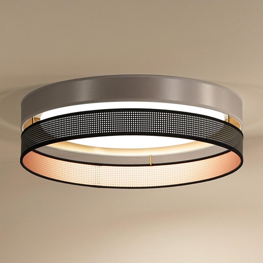 Duolla - Φωτιστικό οροφής LED ROLLER DUO SHINY LED/24W/230V διάμετρος 45 cm ασημί/μαύρο