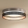 Duolla - Φωτιστικό οροφής LED ROLLER DUO SHINY LED/24W/230V διάμετρος 45 cm ασημί/μαύρο