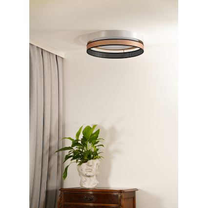 Duolla - Φωτιστικό οροφής LED ROLLER DUO SHINY LED/24W/230V διάμετρος 45 cm λευκό/χαλκός